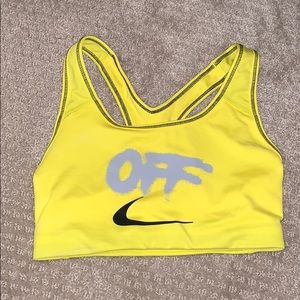 Off white sports bra